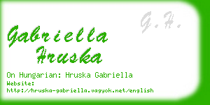 gabriella hruska business card